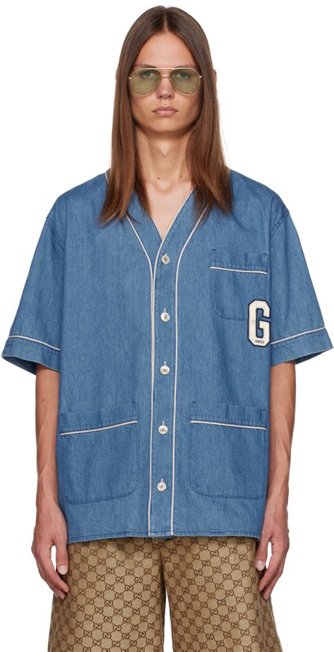 gucci denim shirt|Gucci denim collection.